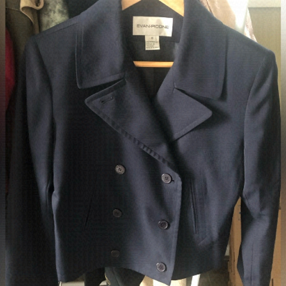 EVAN PICONE Wool Blend Blazer, Cropped Trench Coat Vibes